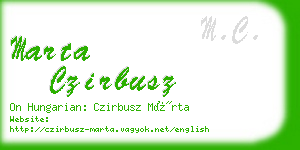 marta czirbusz business card